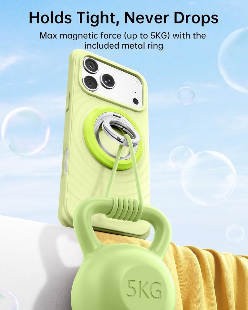 Syncwire Magnetic Phone Ring Holder for MagSafe, 360° Rotation Dual Sided Magnet Grip Cell Phone Ring Stand Finger Kickstand Compatible with iPhone 17 16 15 14 13 12 Pro Max fits MagSafe - Image 2